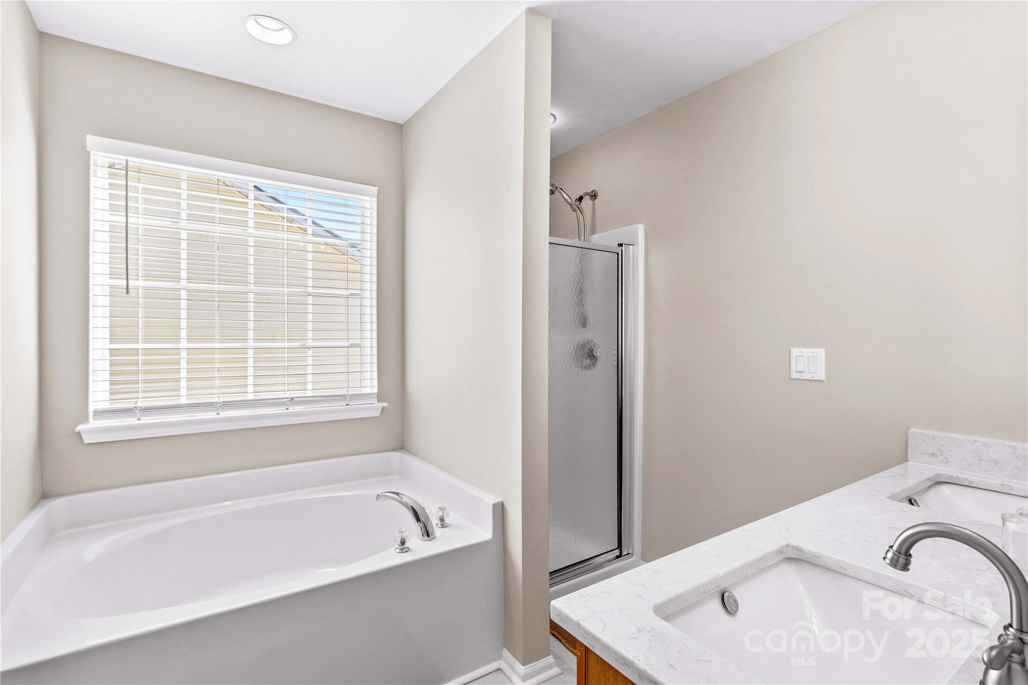 19510 Deer Valley Drive Cornelius, NC 28031 - Photo 27 of 48 a bathroom with a tub sink and mirror