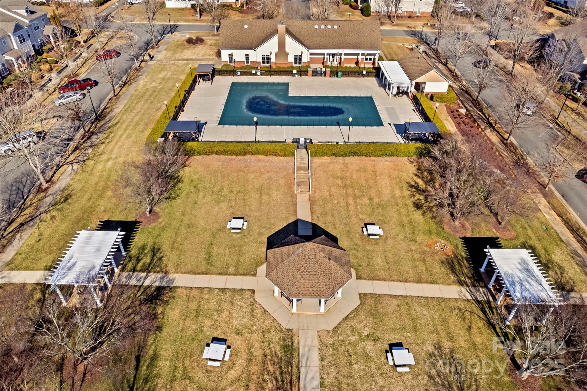 19510 Deer Valley Drive Cornelius, NC 28031 - Photo 45 of 48 an aerial view of a house with swimming pool