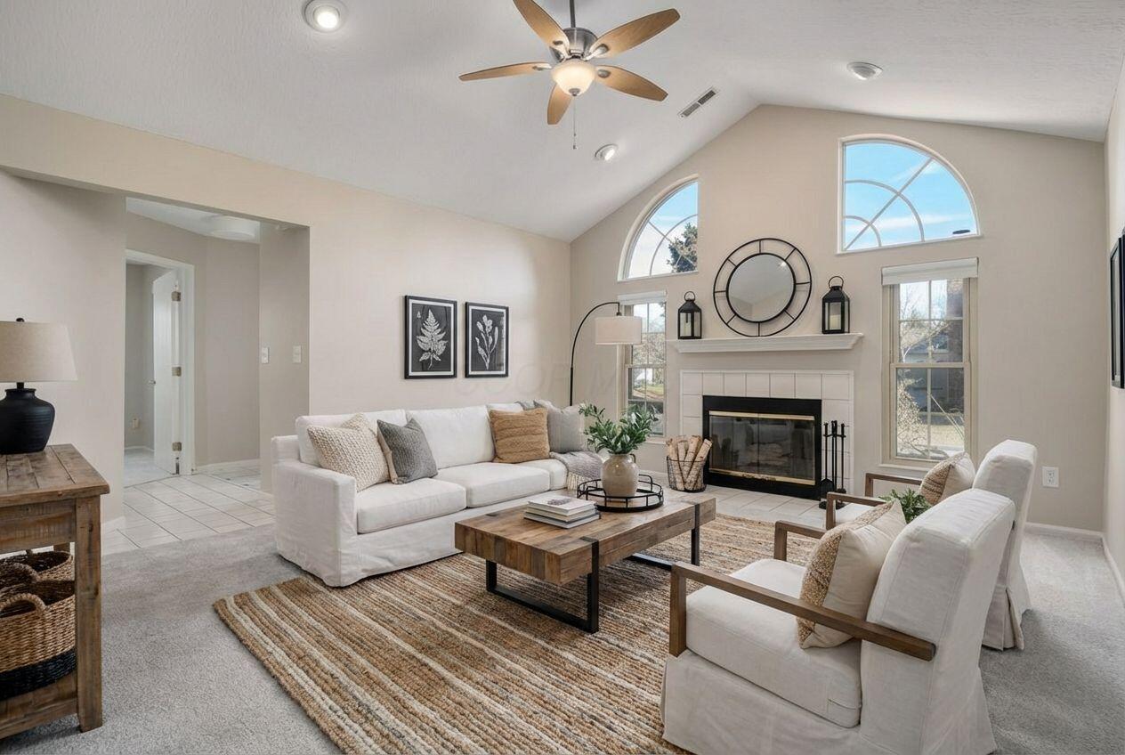 Virtually Staged Living Room
