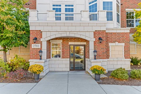 a front view of a building