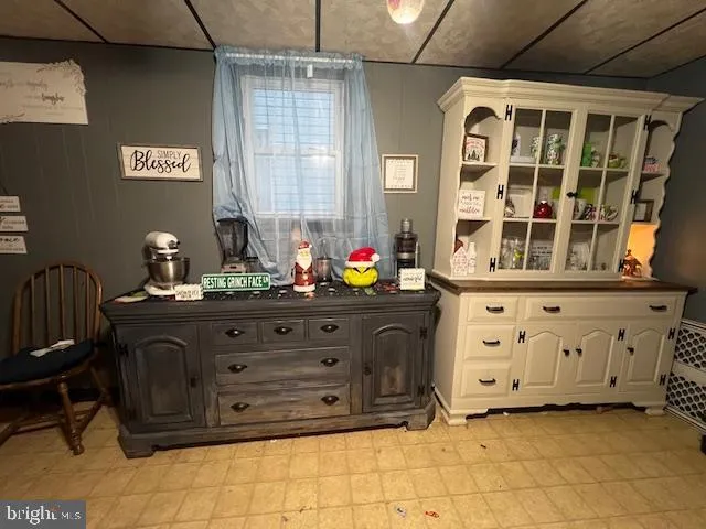 a room with window and gym equipment