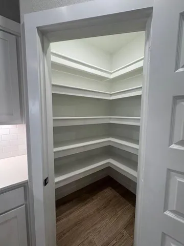 a refrigerator in a kitchen