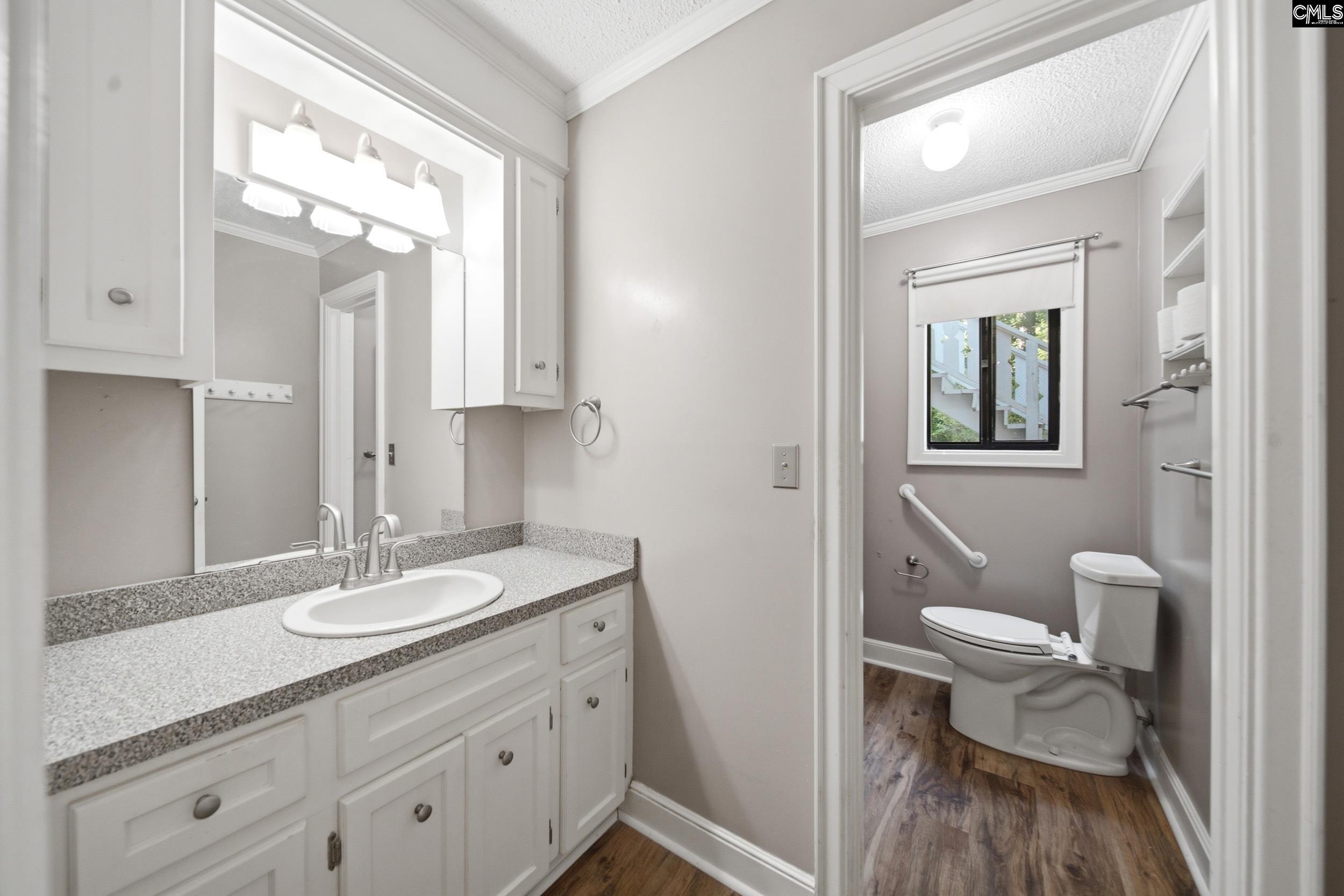 4324 Syrup Mill Road Ridgeway, SC 29130 - Photo 19 of 61 a bathroom with a toilet a sink a mirror and a window
