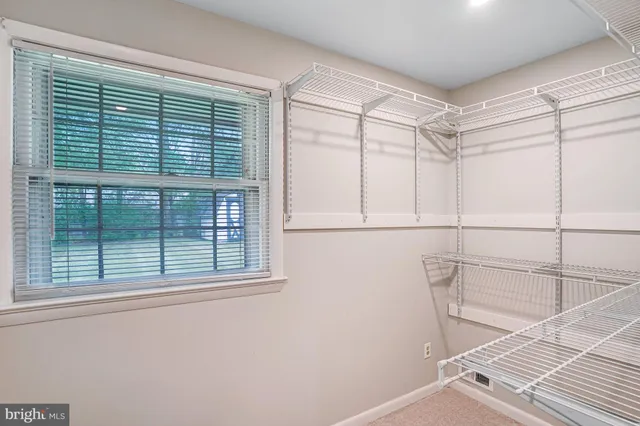 a view of a closet area