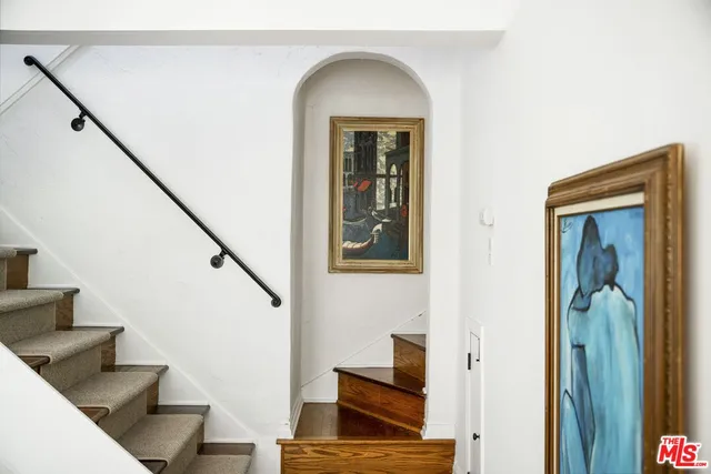 a view of an entryway with staircase