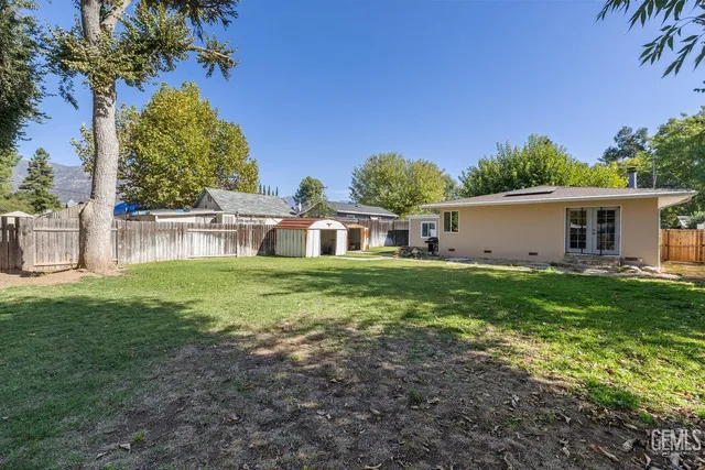 a house view with a garden space