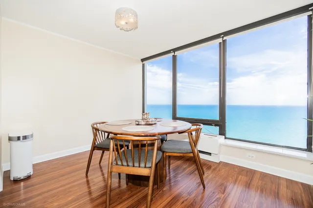 a view of a lake from a balcony