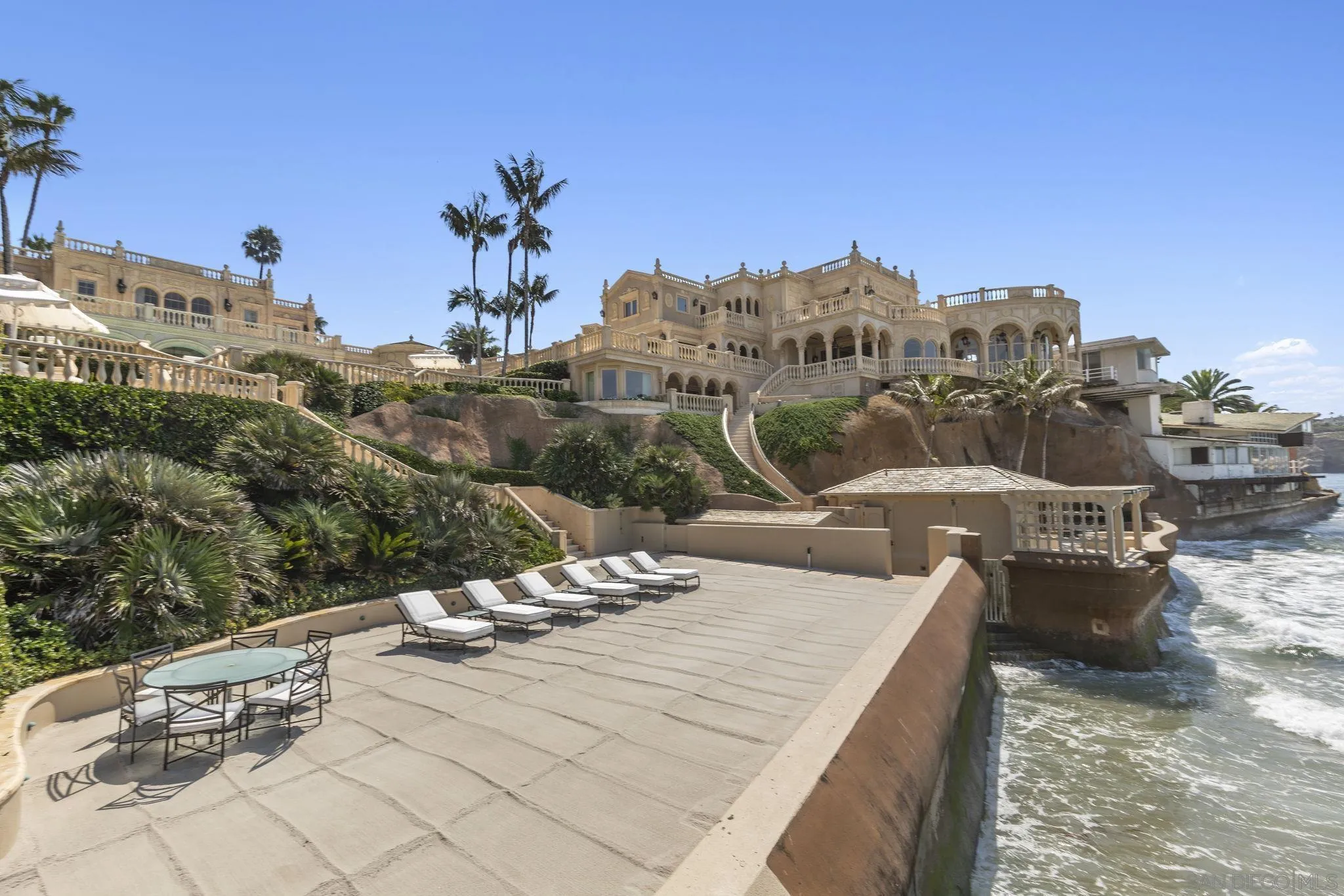 1900 Spindrift Drive La Jolla, CA 92037 - Photo 10 of 50 a view of a terrace with couches and sky view