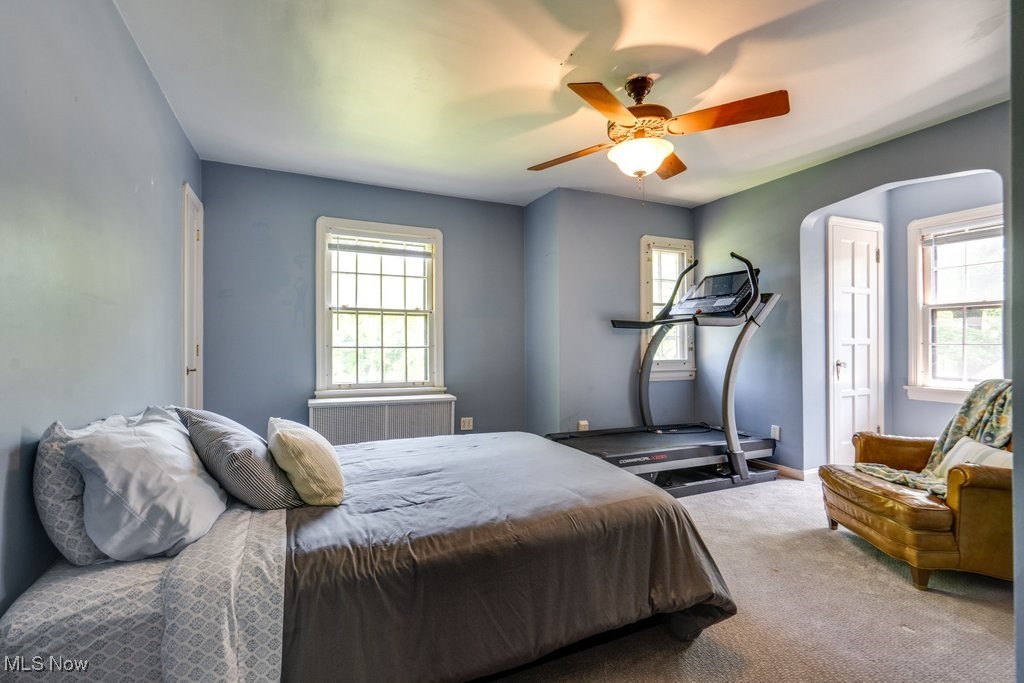 2500 Eaton Road Cleveland, OH 44118 - Photo 34 of 50 Bedroom featuring carpet flooring and a ceiling fan