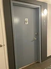 a black and white photo of a door