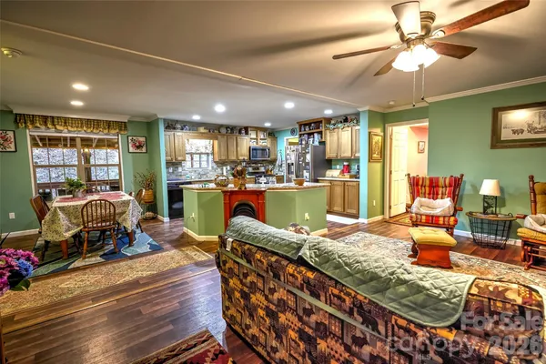 a living room filled with furniture