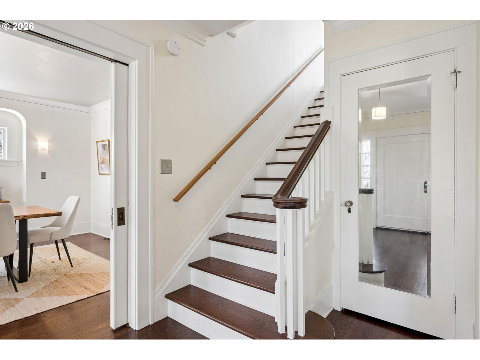 3434 Northeast Peerless Place Portland, OR 97232 - Photo 22 of 40 a view of entryway and hall with wooden floor