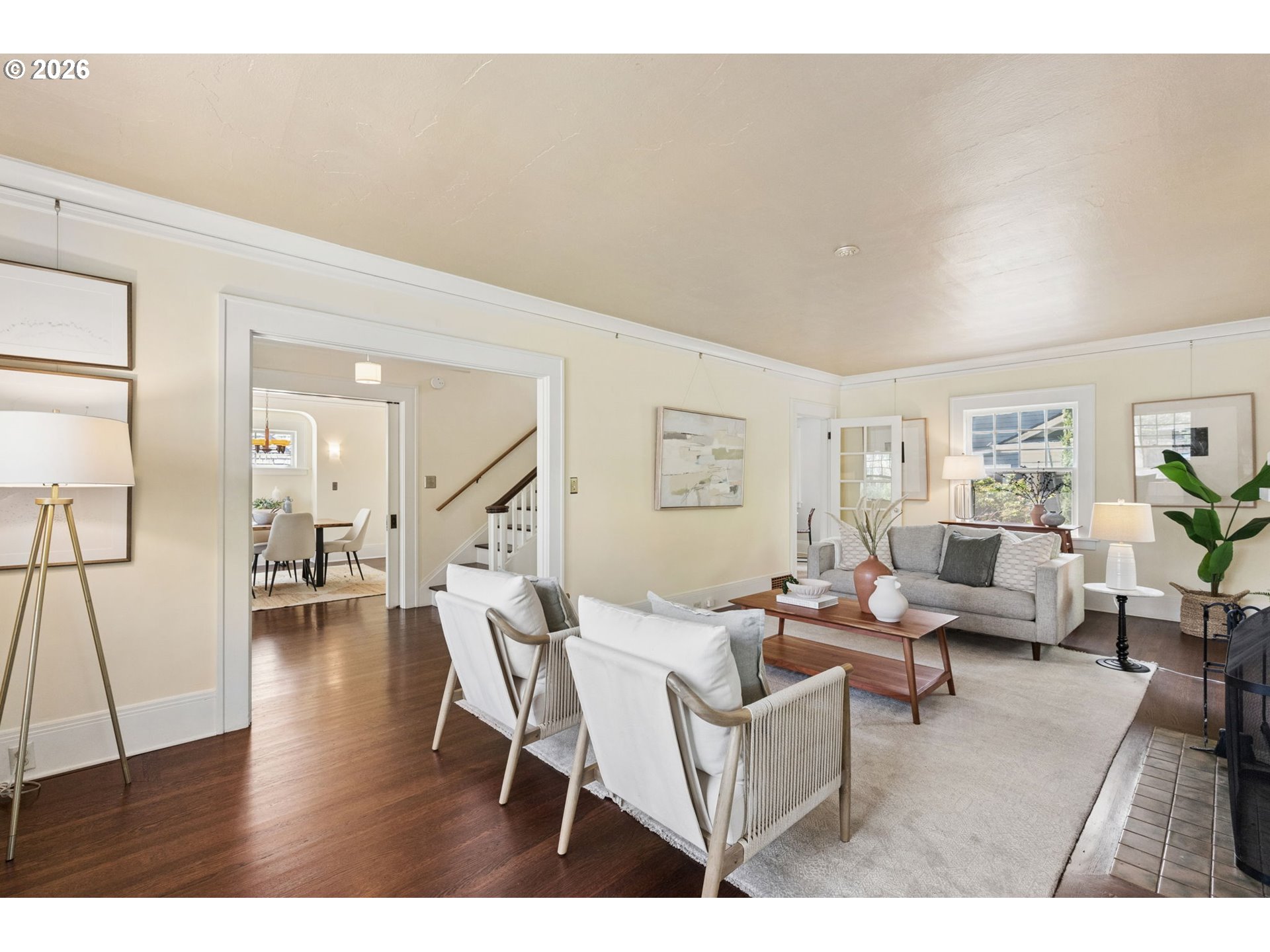 3434 Northeast Peerless Place Portland, OR 97232 - Photo 10 of 40 a living room with furniture and a wooden floor