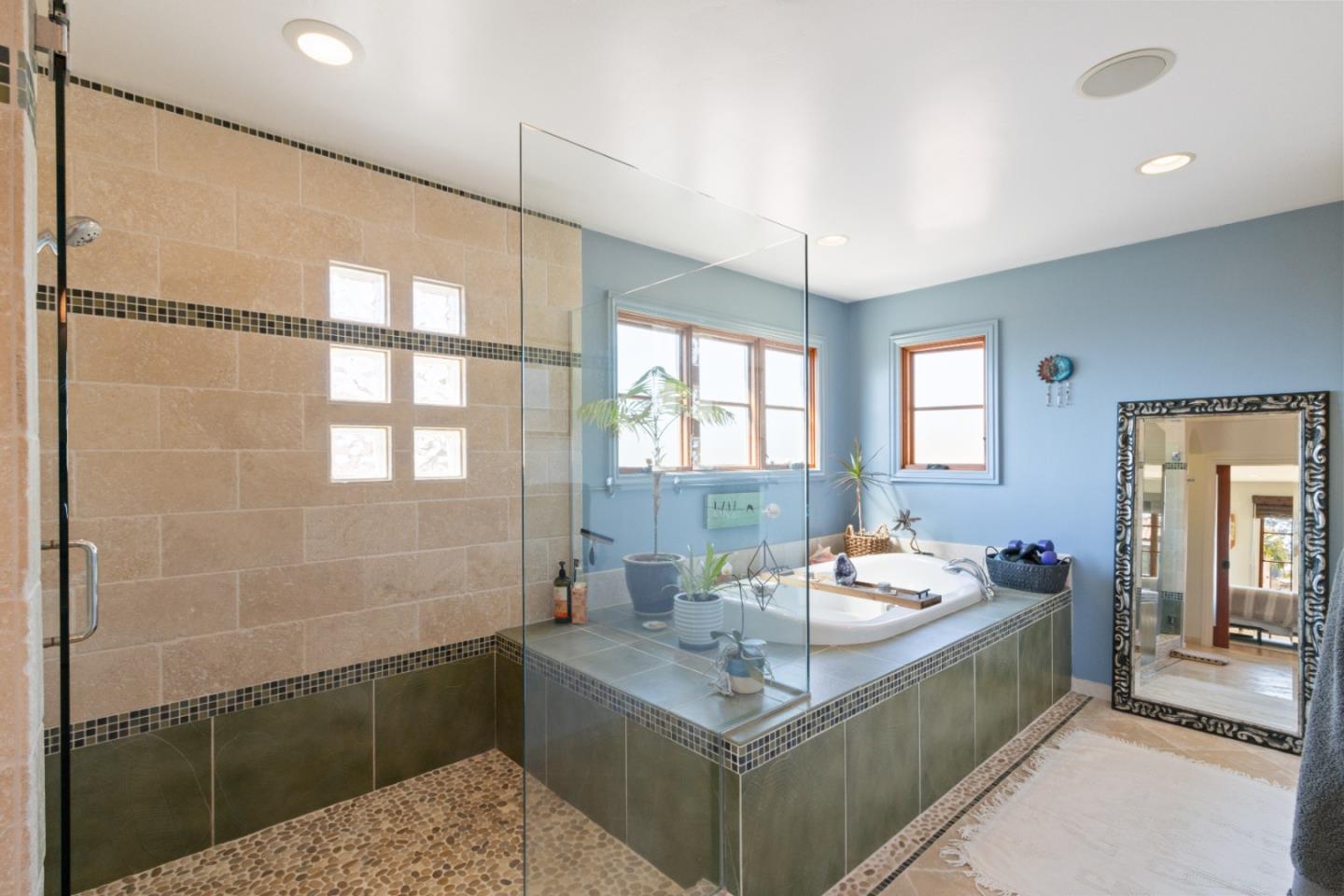 116 Monterey Street Santa Cruz, CA 95060 - Photo 30 of 61 a bathroom with a tub sink and mirror