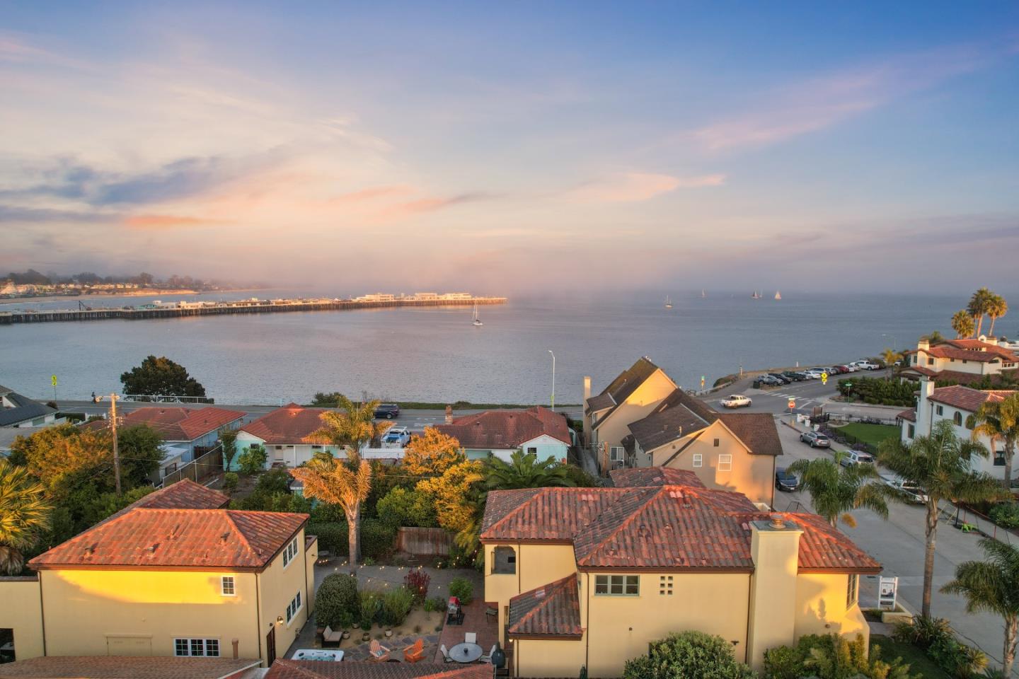 116 Monterey Street Santa Cruz, CA 95060 - Photo 4 of 61 an aerial view of a house with a garden and lake view