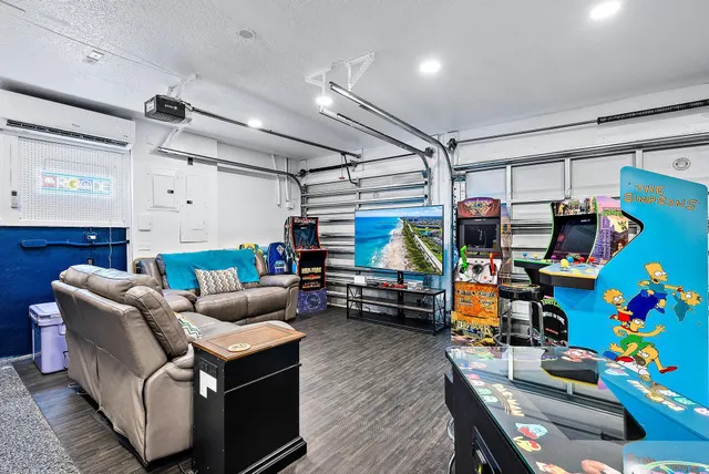 a room with furniture and a wooden floor