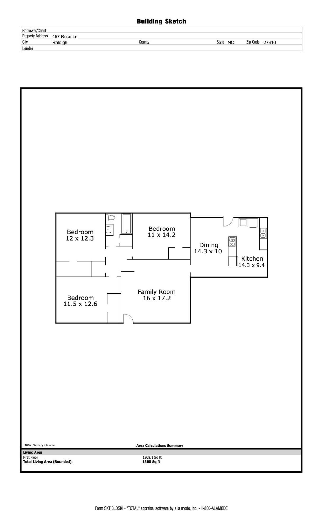 457 Rose Lane Raleigh, NC 27610 - Photo 26 of 26 Floor Plan
