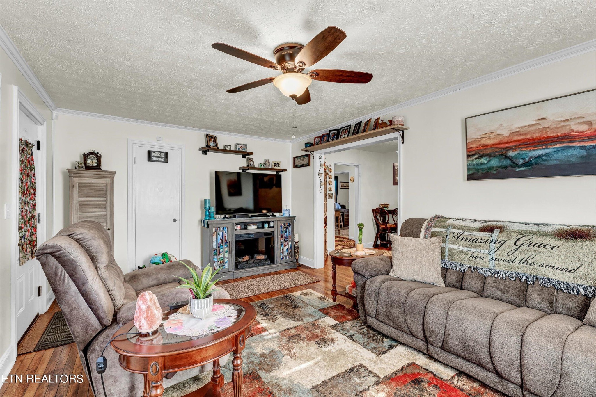 116 Salem Road Oak Ridge, TN 37830 - Photo 7 of 28 a living room with furniture a flat screen tv and a window