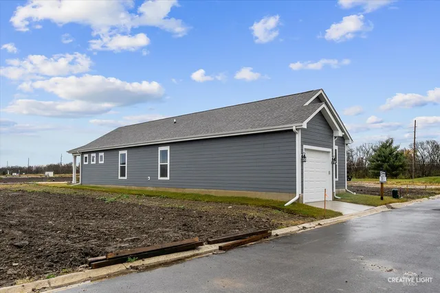 a view of a house with a backyard