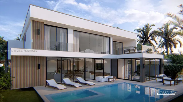 a view of a house with a chairs and table in a patio