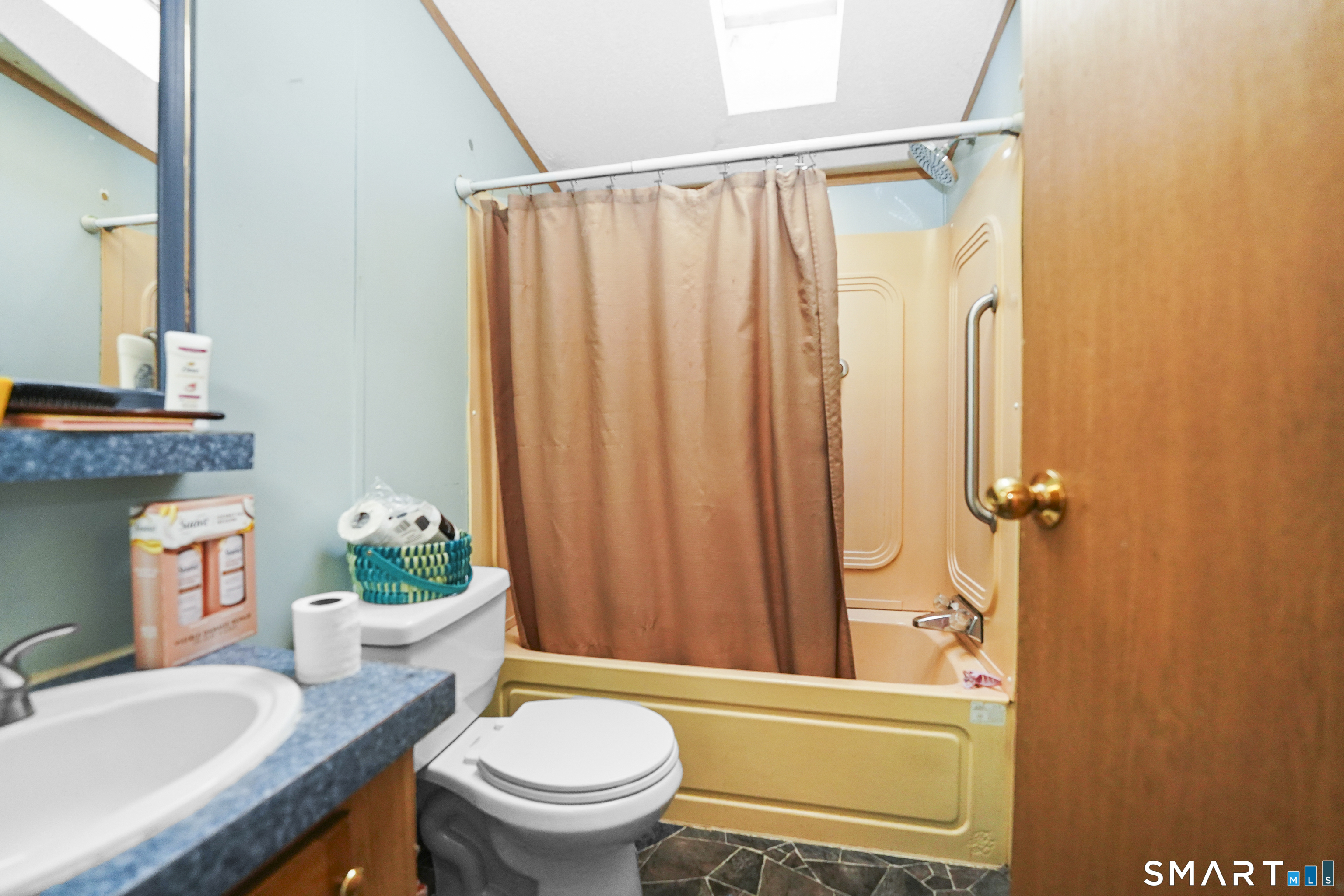 7 Jessie Lane Windham, CT 06256 - Photo 11 of 34 a bathroom with a granite countertop toilet and a sink