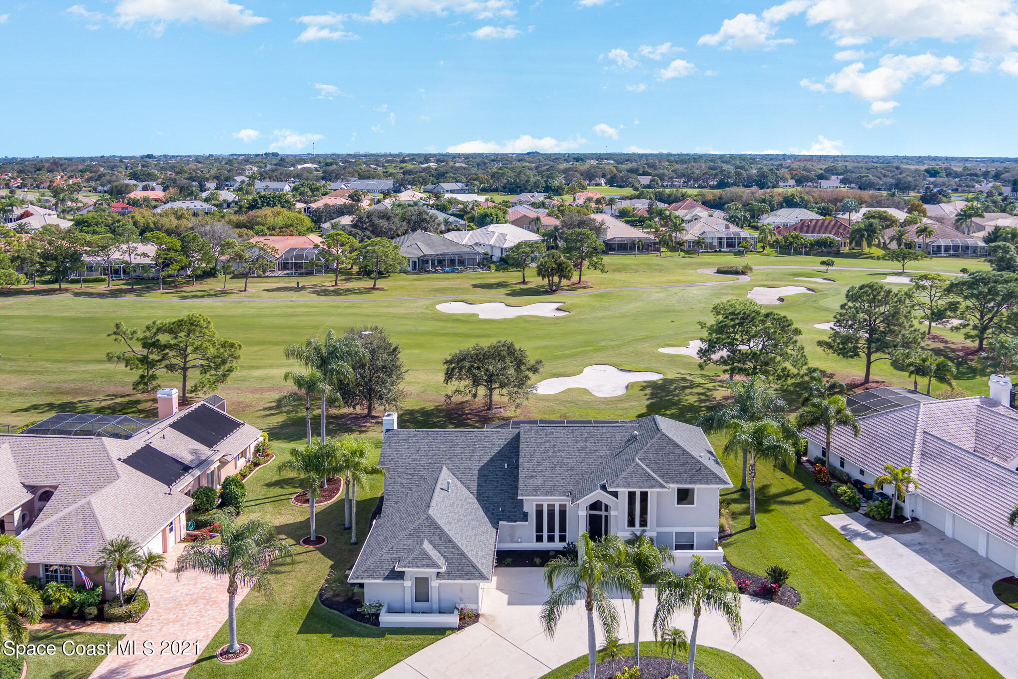 689 Spring Lake Drive Melbourne, FL 32940 - Photo 4 of 49 an aerial view of a house with a ocean view