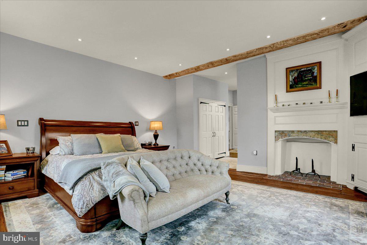 208 Spangsville Road Oley, PA 19547 - Photo 25 of 61 Primary Bedroom with Fireplace