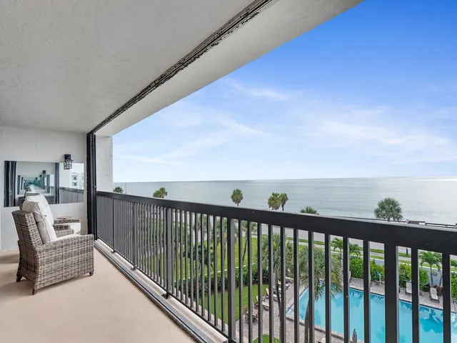 a view of city from a balcony