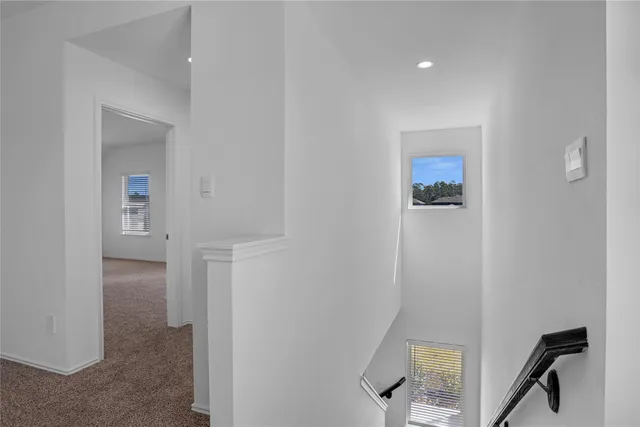 a view of a hallway with a elevator