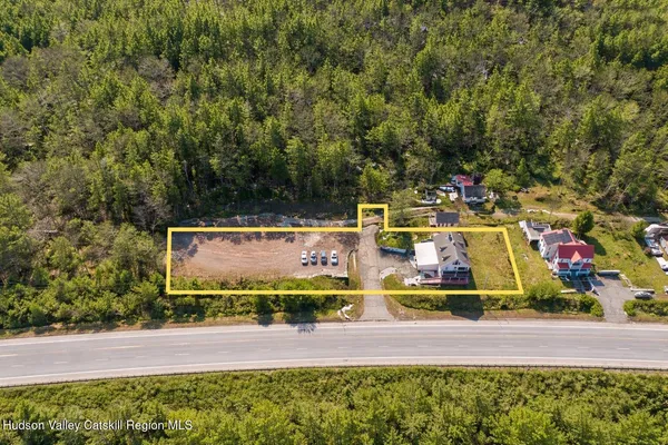 a view of an ocean and mountain