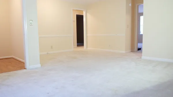 a living room with a fireplace