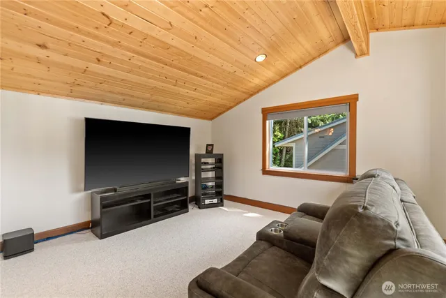 a bathroom with a sink vanity and mirror