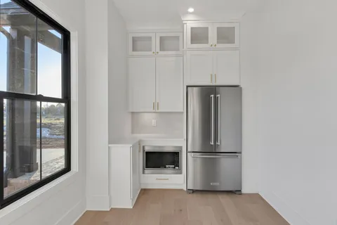 an empty room with a window