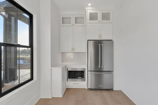 an empty room with a window