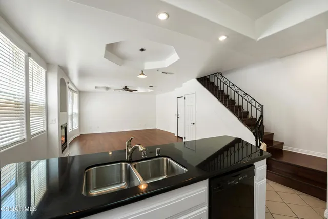 a view of an entryway and livingroom