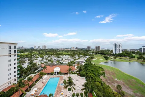 a view of a city with tall buildings