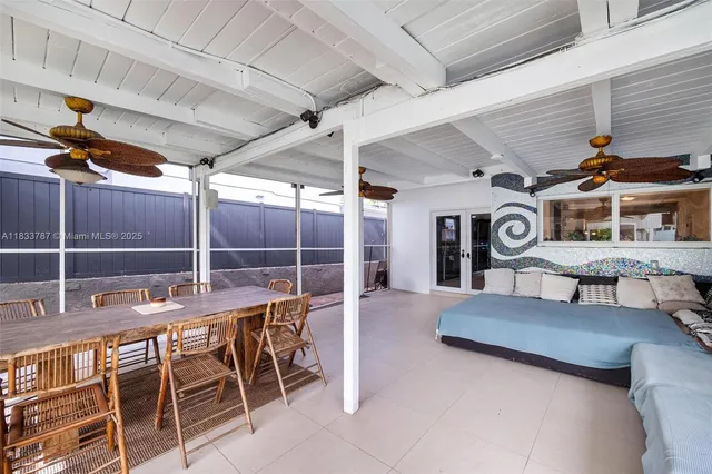 a car parked in front of white house