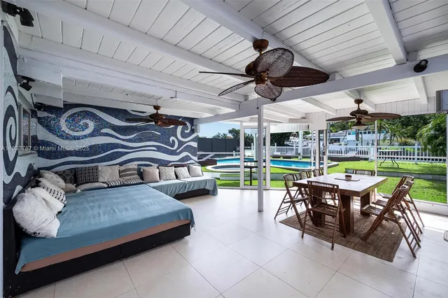 a outdoor space with patio lots of furniture