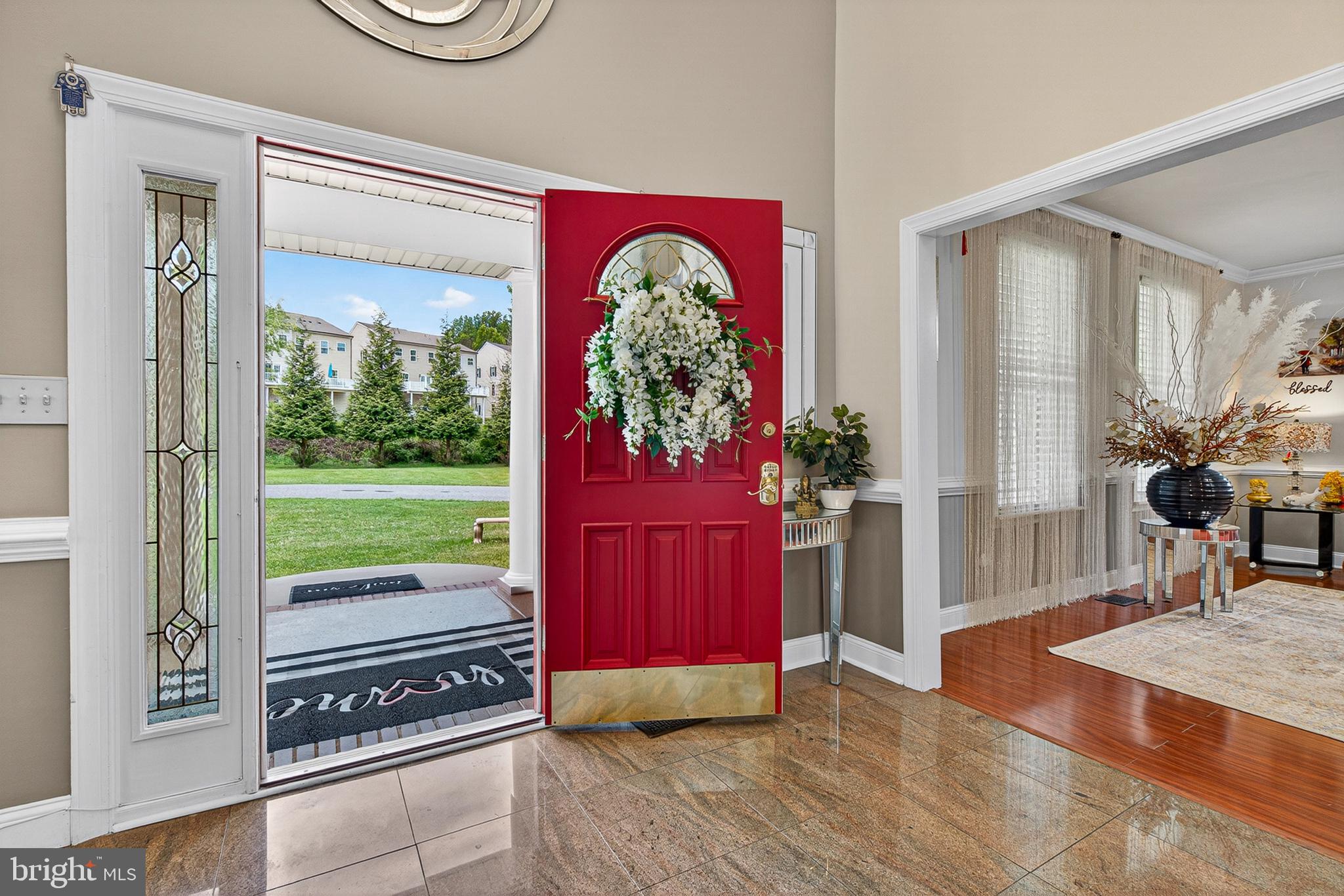 4603 Lathe Road Owings Mills, MD 21117 - Photo 11 of 86 FRONT ENTRANCE WITH NATURE MARBLE FLOORS
