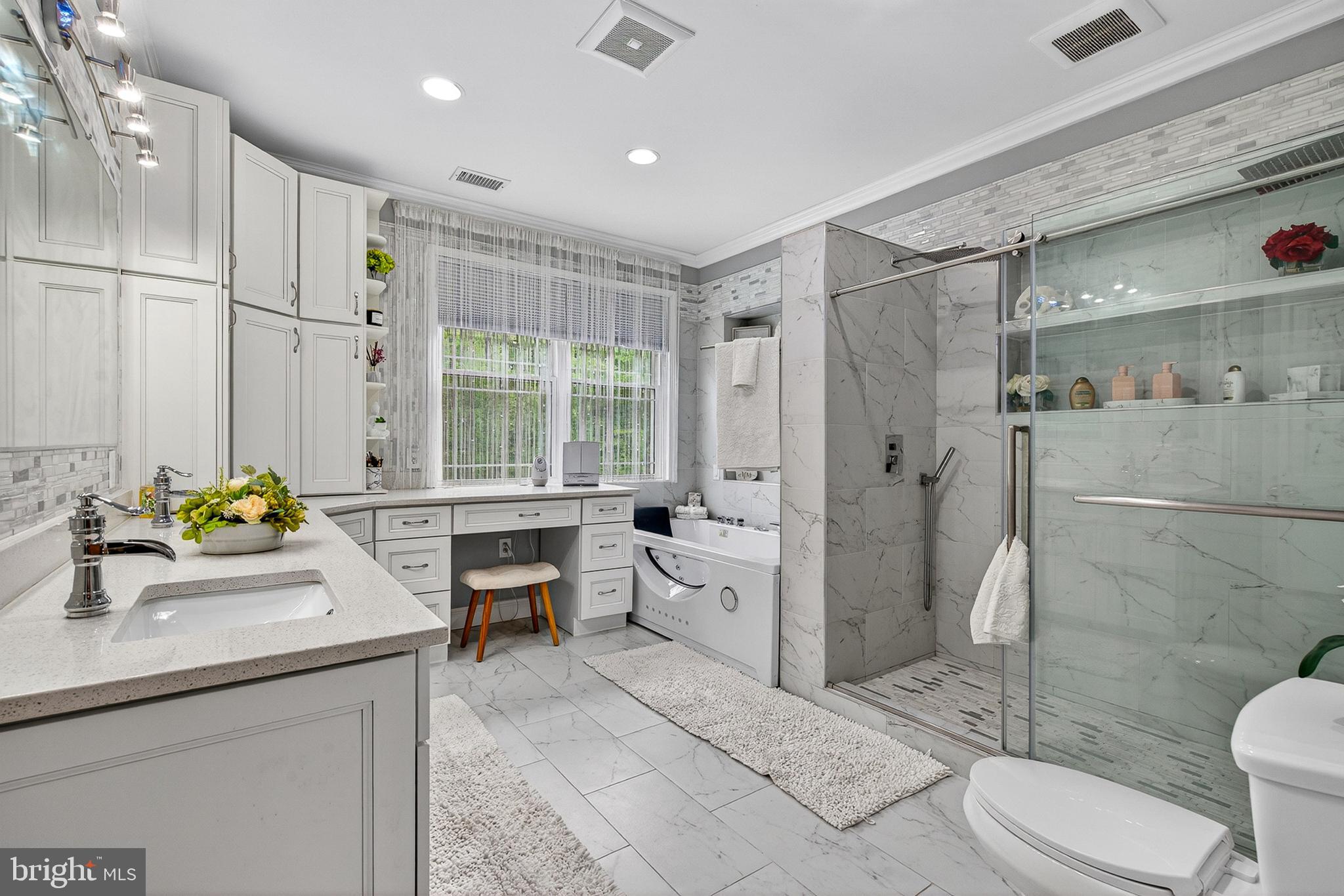 4603 Lathe Road Owings Mills, MD 21117 - Photo 38 of 86 COSTOME MADE MASTER BATHROOMWITH TWO HADS SHOWER