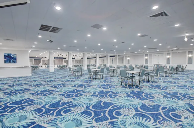 a large room with lots of chairs