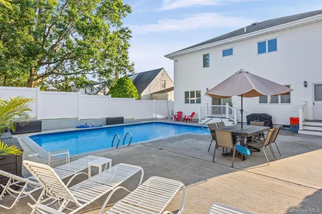 a outdoor space with furniture