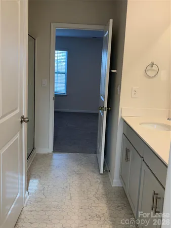 an empty room with a window