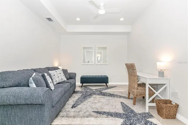 a view of a living room and a window