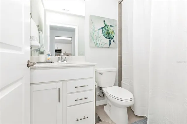 a front view of a building with street view