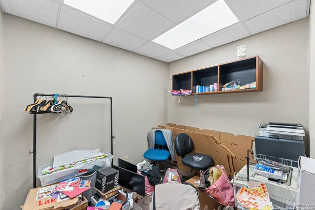 a workspace with furniture