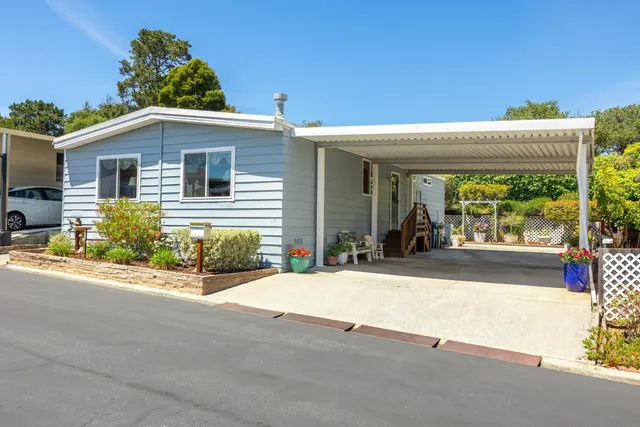 front view of a house with a outdoor space