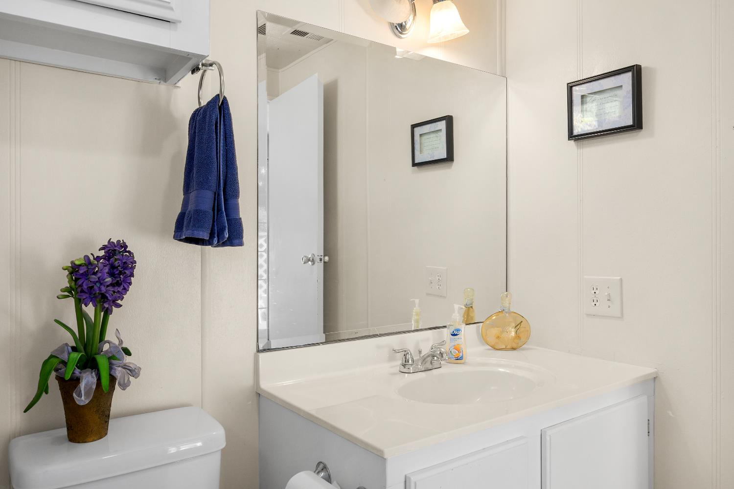 2435 Felt Street, Unit 24 Santa Cruz, CA 95062 - Photo 21 of 38 a bathroom with a sink vanity and a mirror