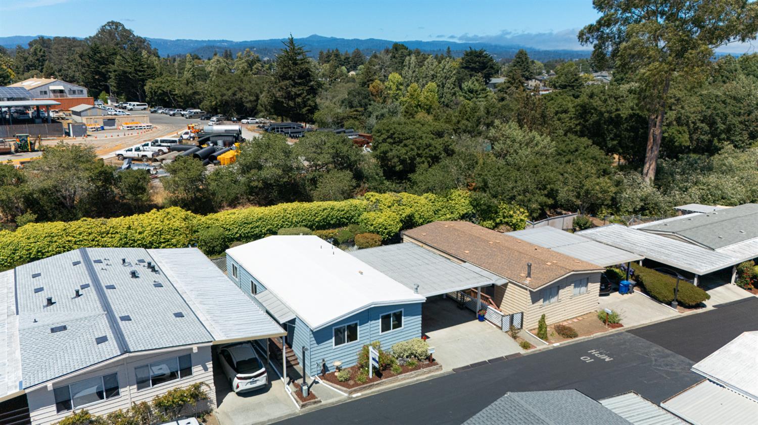 2435 Felt Street, Unit 24 Santa Cruz, CA 95062 - Photo 33 of 38 an aerial view of a house with a yard