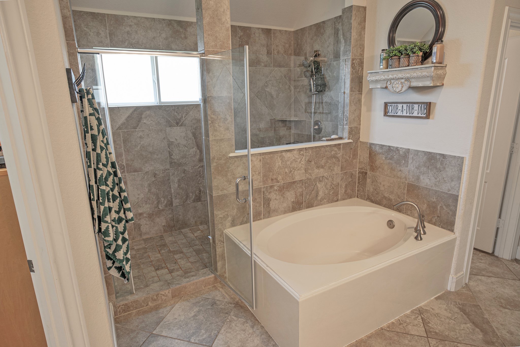 1283 Laurel Lane Angleton, TX 77515 - Photo 20 of 40 Tiled Shower & separate soaking tub